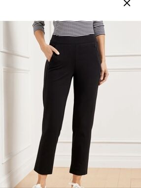 Talbots Black  Pull-On Straight Pants Sz.3X NWT